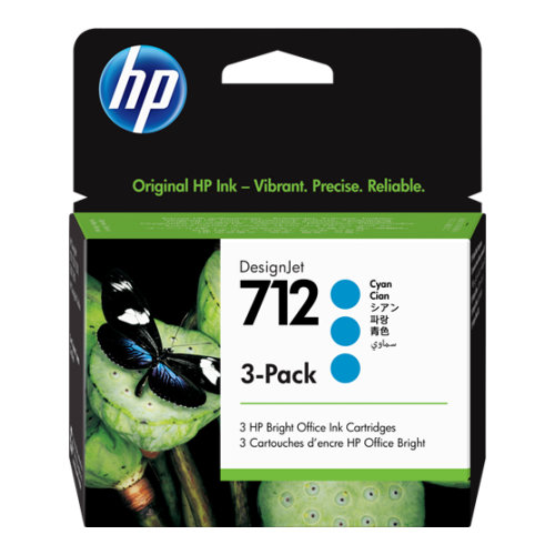 Cartucce HP 712 TRIPACK CIANO 3ED77A